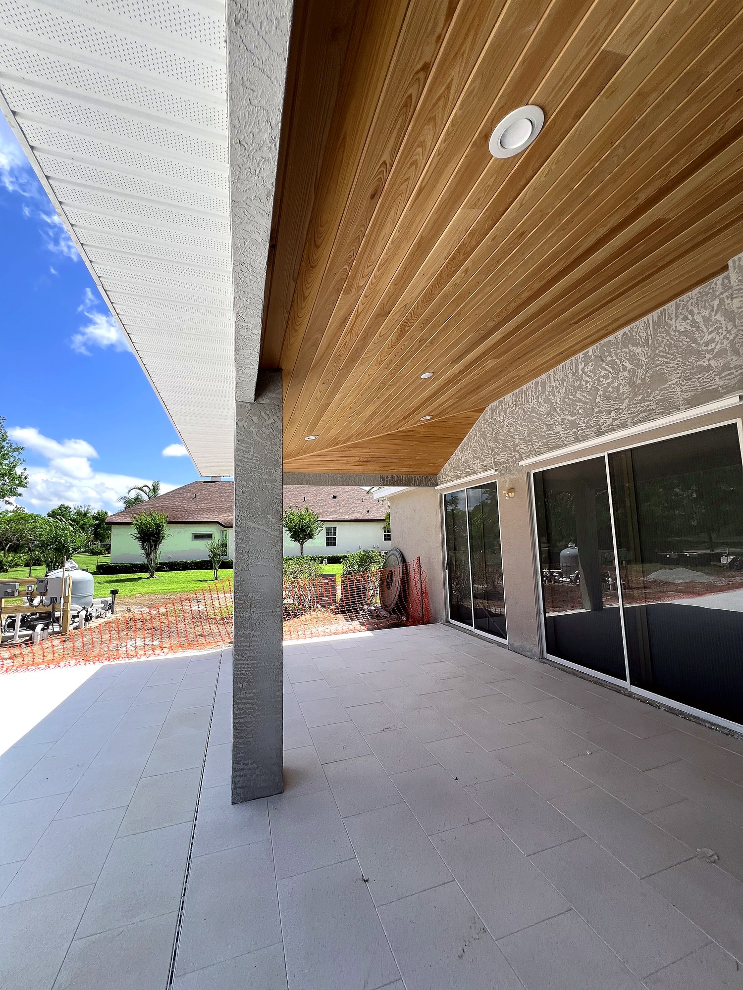 Finished lanai deck, wide view