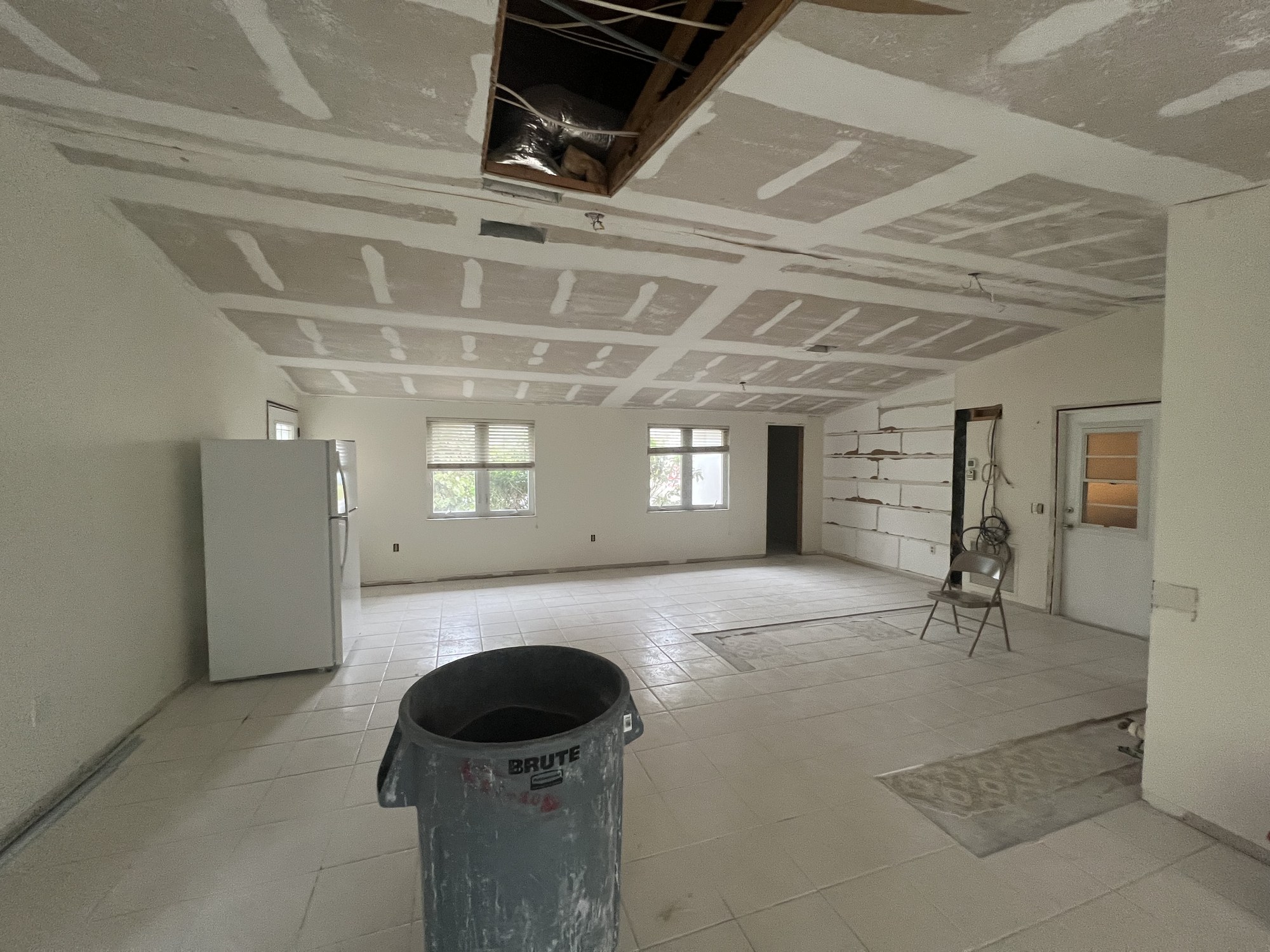 Interior demolition underway during a whole-home remodel